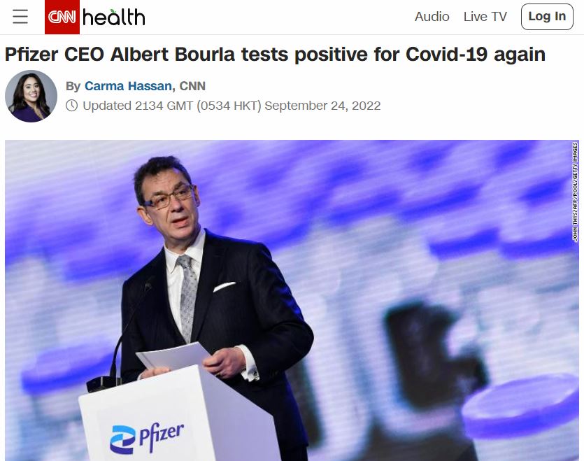 Pfizer CEO is Covid-19 positive again