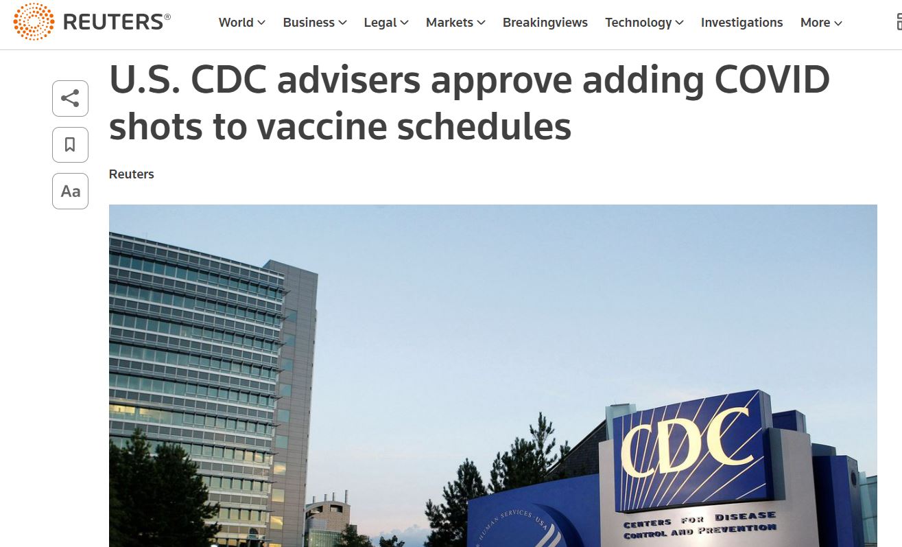 US CDC Approves COVID Vaccine for Kids, Teens and Adults Vaccine Schedule